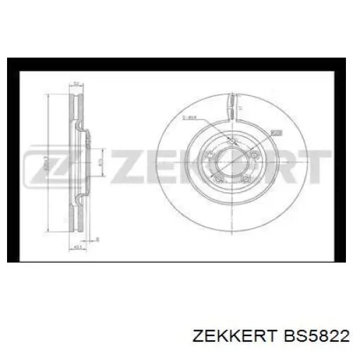 BS5822 Zekkert freno de disco delantero