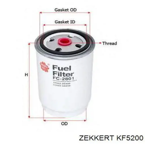 Filtro combustible KIA Rio 3 UB