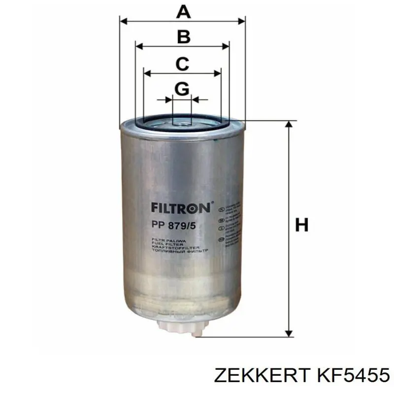 KF5455 Zekkert filtro combustible