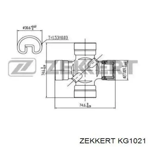 KG1021 Zekkert cruceta de árbol de cardán trasero