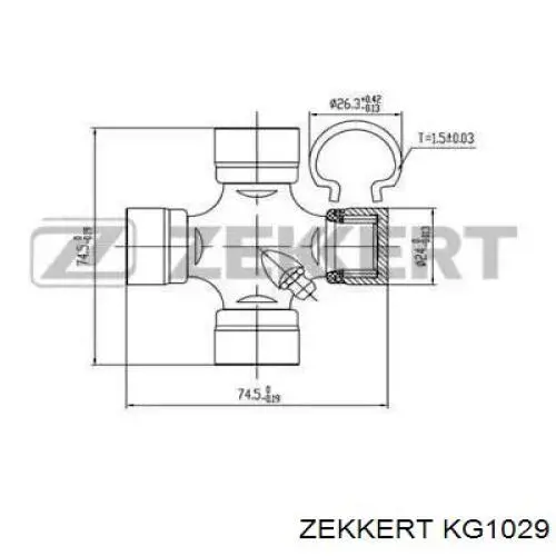 KG1029 Zekkert árbol cardán trasero completo