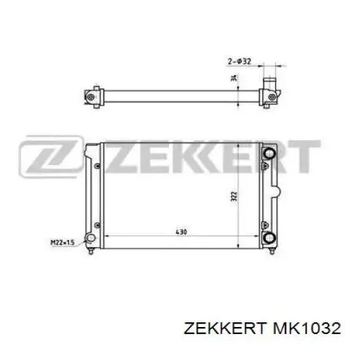 MK1032 Zekkert radiador refrigeración del motor