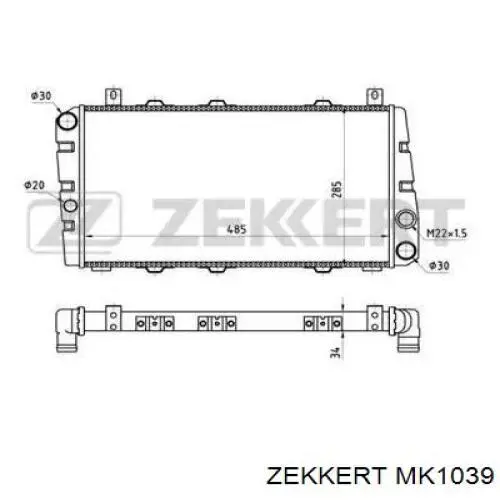 MK1039 Zekkert radiador refrigeración del motor