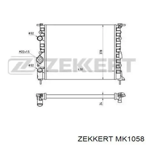 MK1058 Zekkert radiador refrigeración del motor