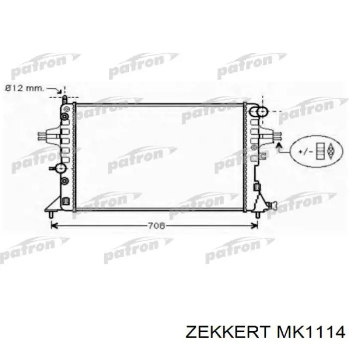 MK1114 Zekkert radiador refrigeración del motor