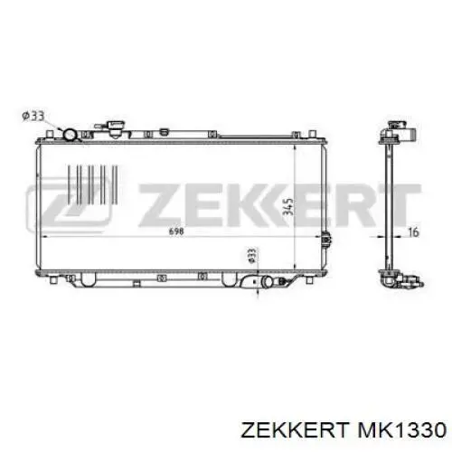 MK1330 Zekkert radiador refrigeración del motor