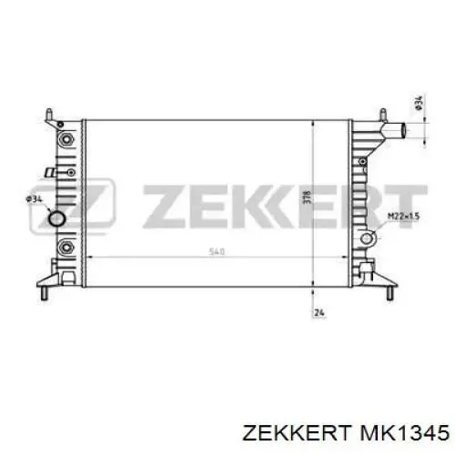 MK1345 Zekkert radiador refrigeración del motor