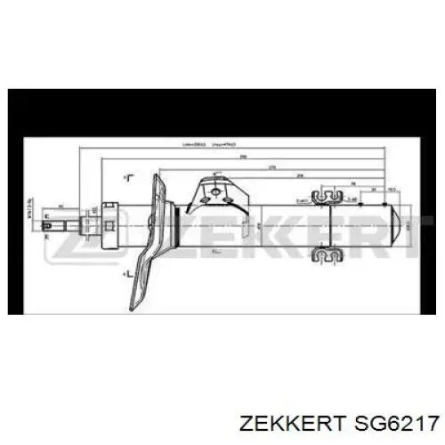 SG6217 Zekkert amortiguador delantero derecho