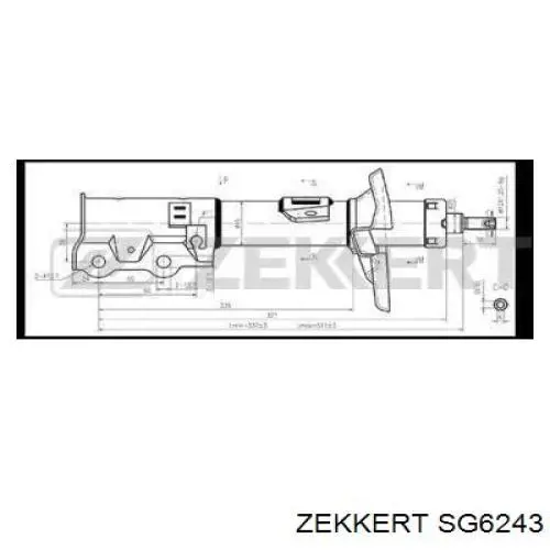 SG6243 Zekkert amortiguador delantero derecho