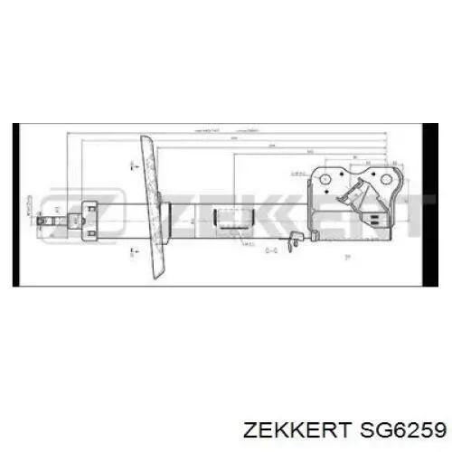 E43031AA0D Nissan amortiguador delantero izquierdo