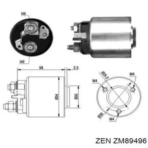 Kit de reparación para interruptor magnético, estárter Hyundai H-1 STAREX Starex 