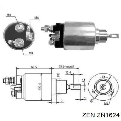 ZN1624 ZEN bendix, motor de arranque