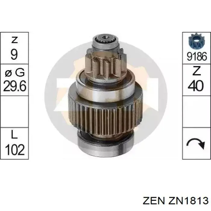 ZN1813 ZEN bendix, motor de arranque