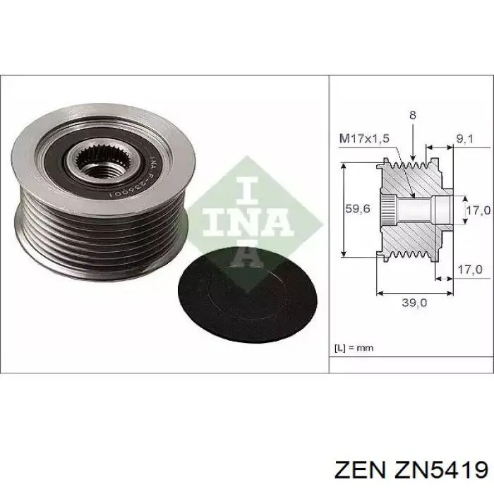 Comprar ZN5419 ZEN Rueda libre del alternador