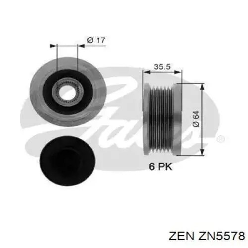 ZN 5578 ZEN poleas juego de piezas