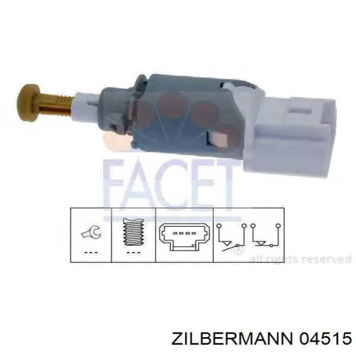 04-515 Zilbermann interruptor luz de freno