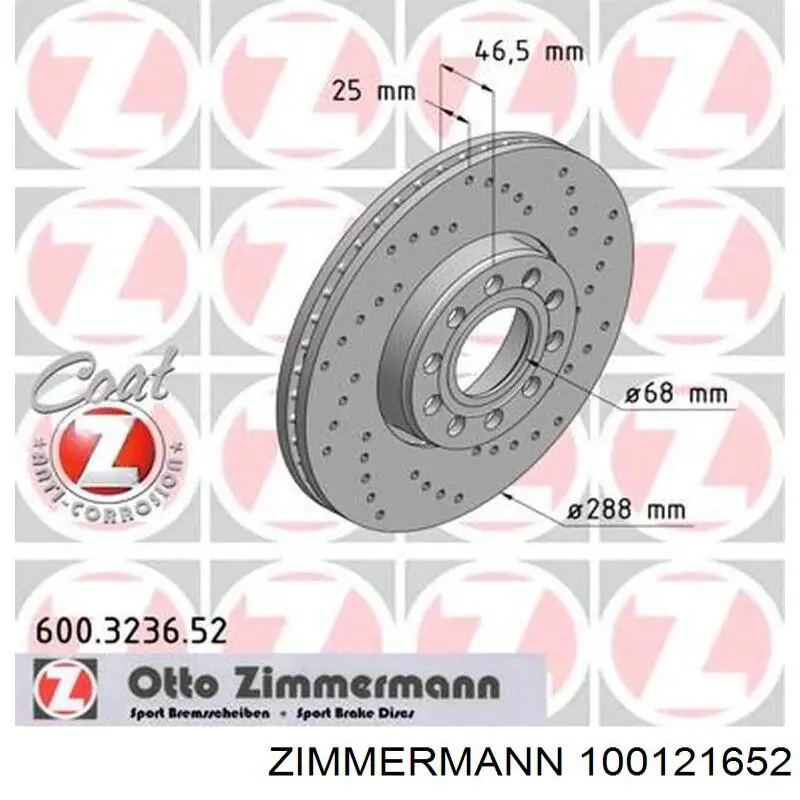 Frenos delanteros Zimmermann 100121652 precio, desde 40,25 EUR