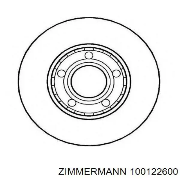 100122600 Zimmermann freno de disco delantero