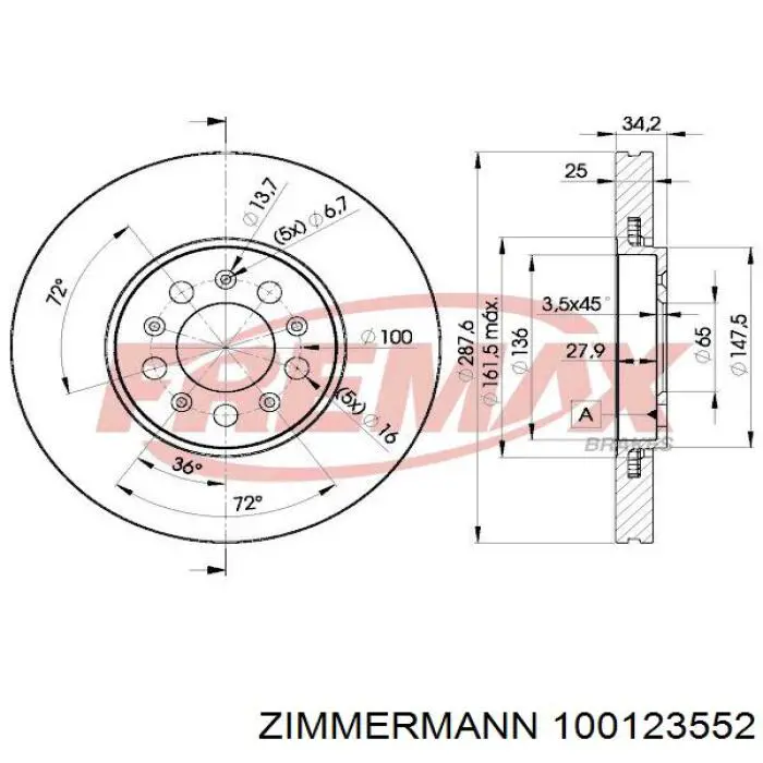 Freno de disco delantero Mercedes E C124