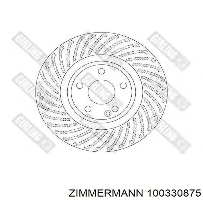 100.3308.75 Zimmermann freno de disco delantero