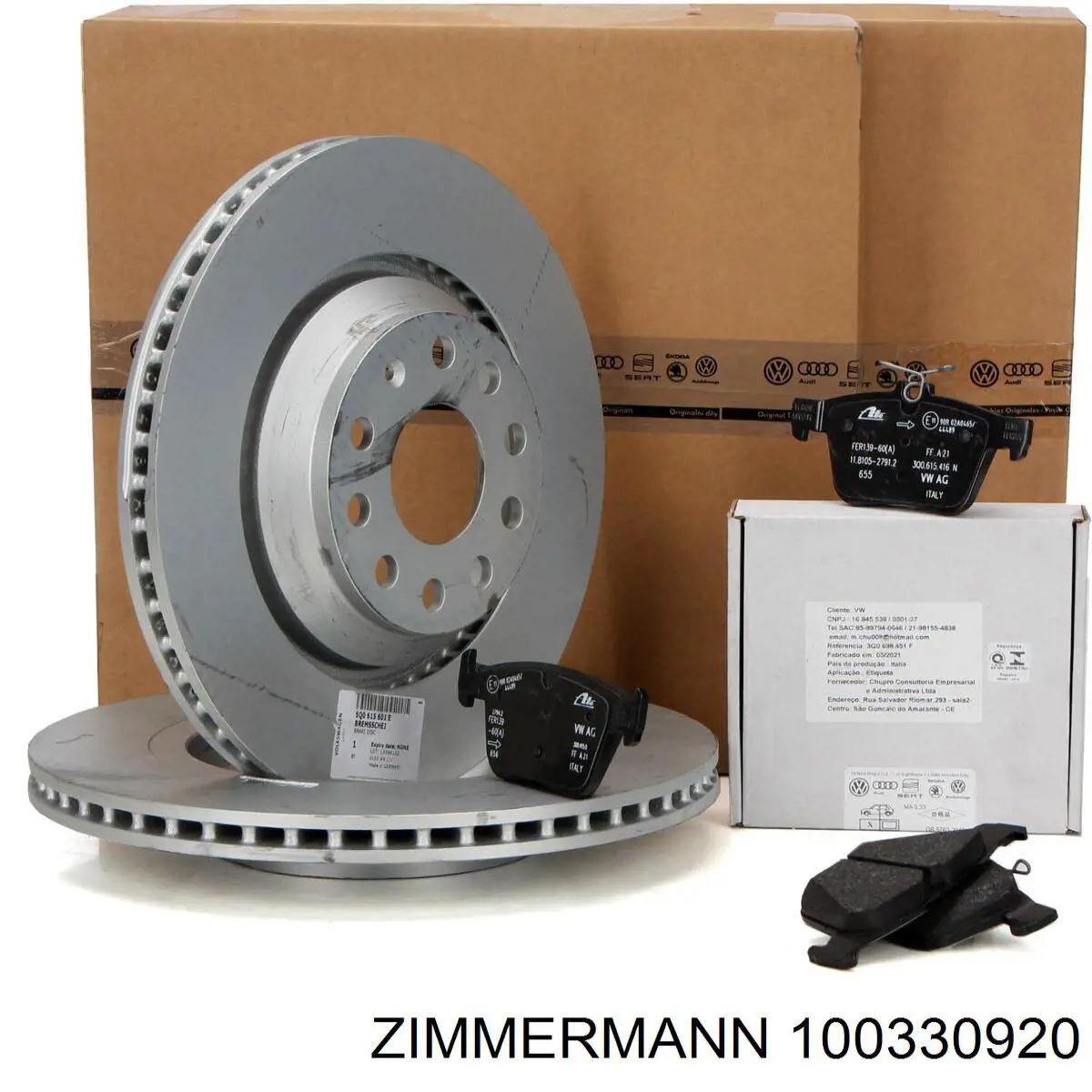 Disco de freno trasero 100330920 Zimmermann