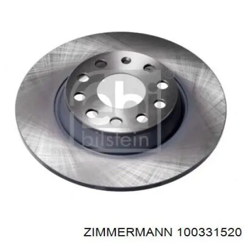 Disco de freno trasero 100331520 Zimmermann