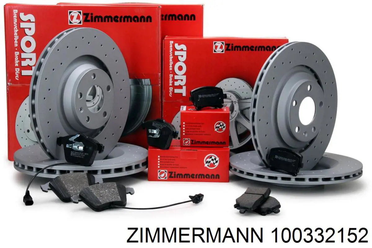 Disco de freno trasero 100332152 Zimmermann