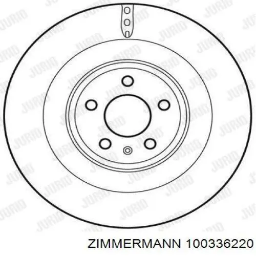 Disco de freno trasero 100336220 Zimmermann