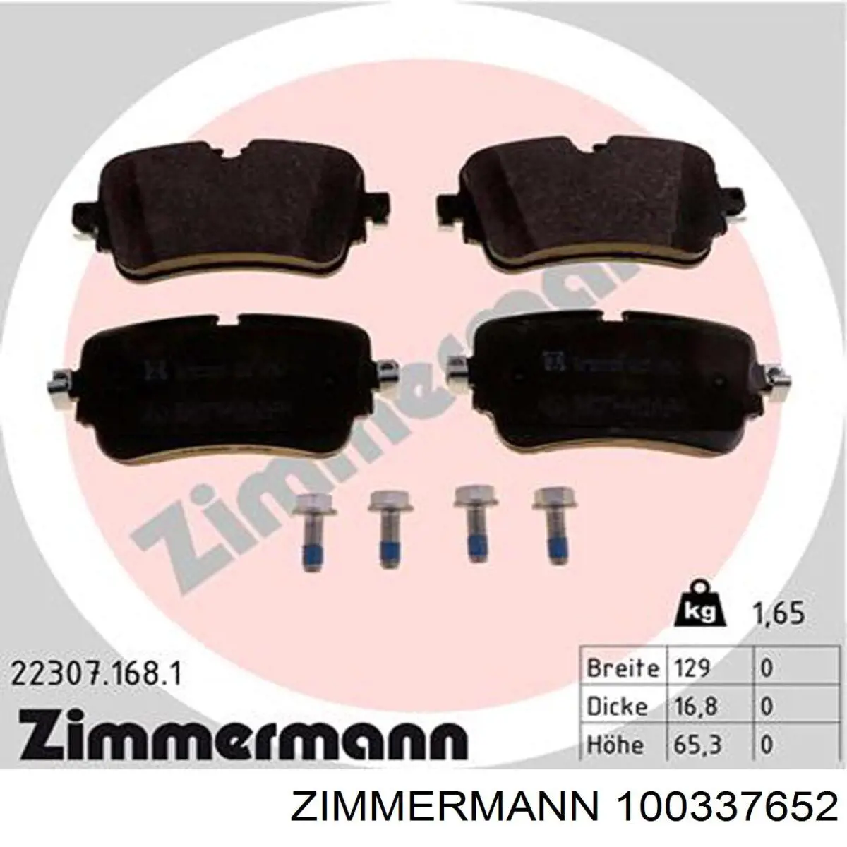 100337652 Zimmermann Freno de disco trasero