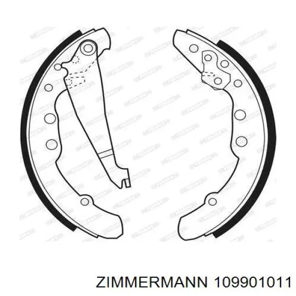 109901011 Zimmermann Zapatas de freno de tambor traseras