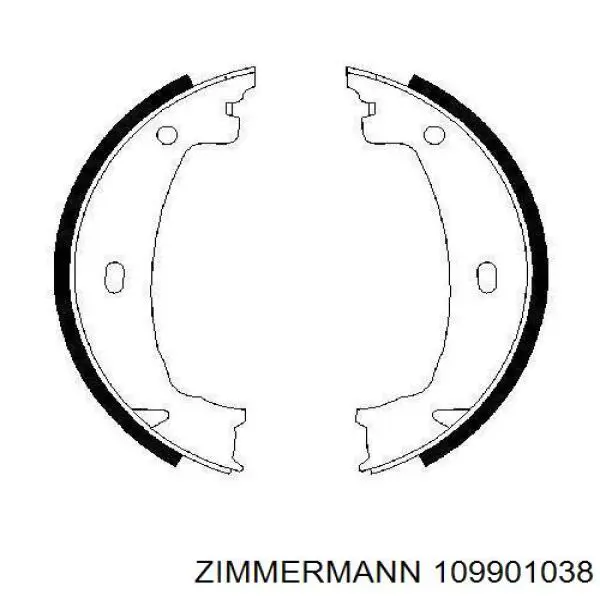 109901038 Zimmermann juego de zapatas de frenos, freno de estacionamiento