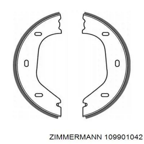 10990.104.2 Zimmermann zapatas de frenos de tambor traseras