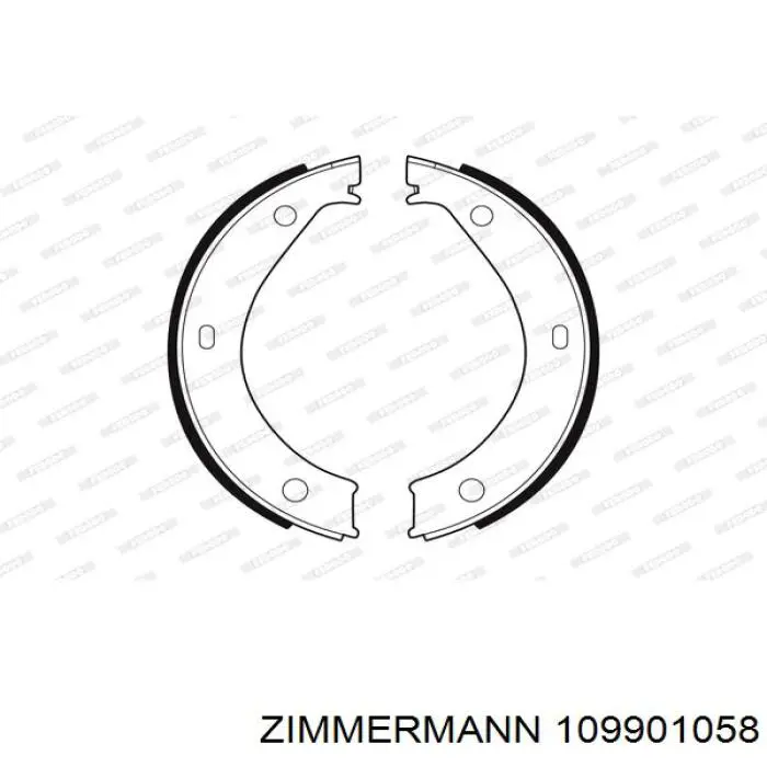 10990.105.8 Zimmermann juego de zapatas de frenos, freno de estacionamiento