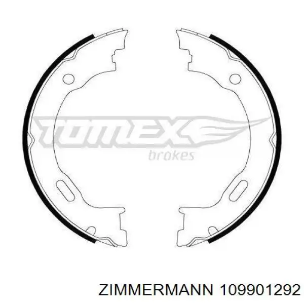 10990.129.2 Zimmermann juego de zapatas de frenos, freno de estacionamiento