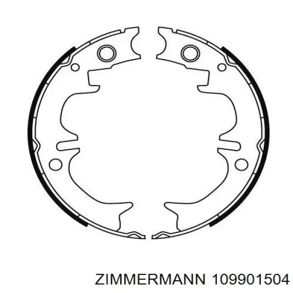 10990.150.4 Zimmermann juego de zapatas de frenos, freno de estacionamiento