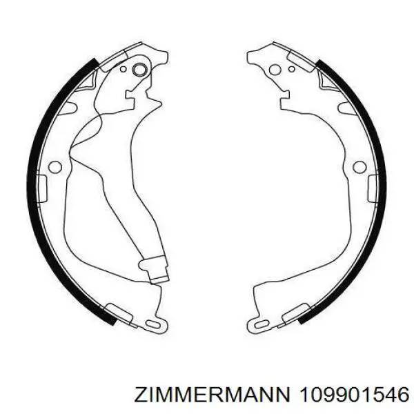 109901546 Zimmermann zapatas de frenos de tambor traseras