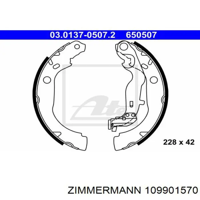 109901570 Zimmermann zapatas de frenos de tambor traseras