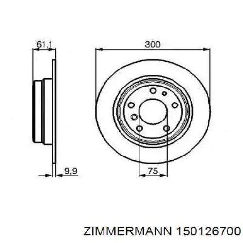 Disco de freno trasero BMW 5 E34