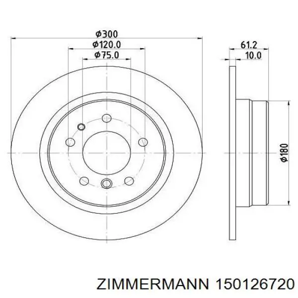Disco de freno trasero BMW 5 E34