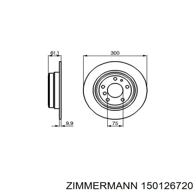 Disco de freno trasero BMW 5 E34