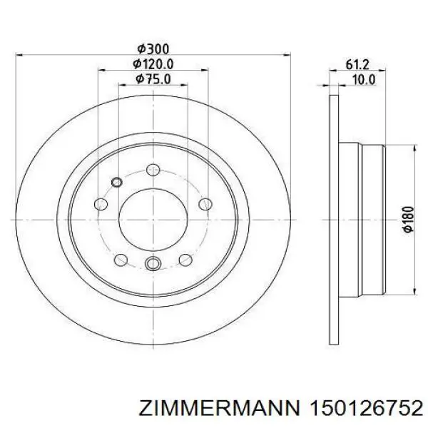 Disco de freno trasero BMW 5 E34