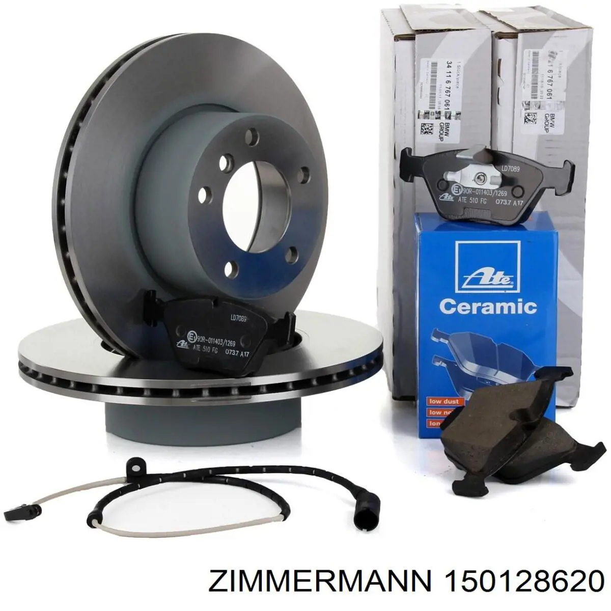 Disco de freno trasero 150128620 Zimmermann