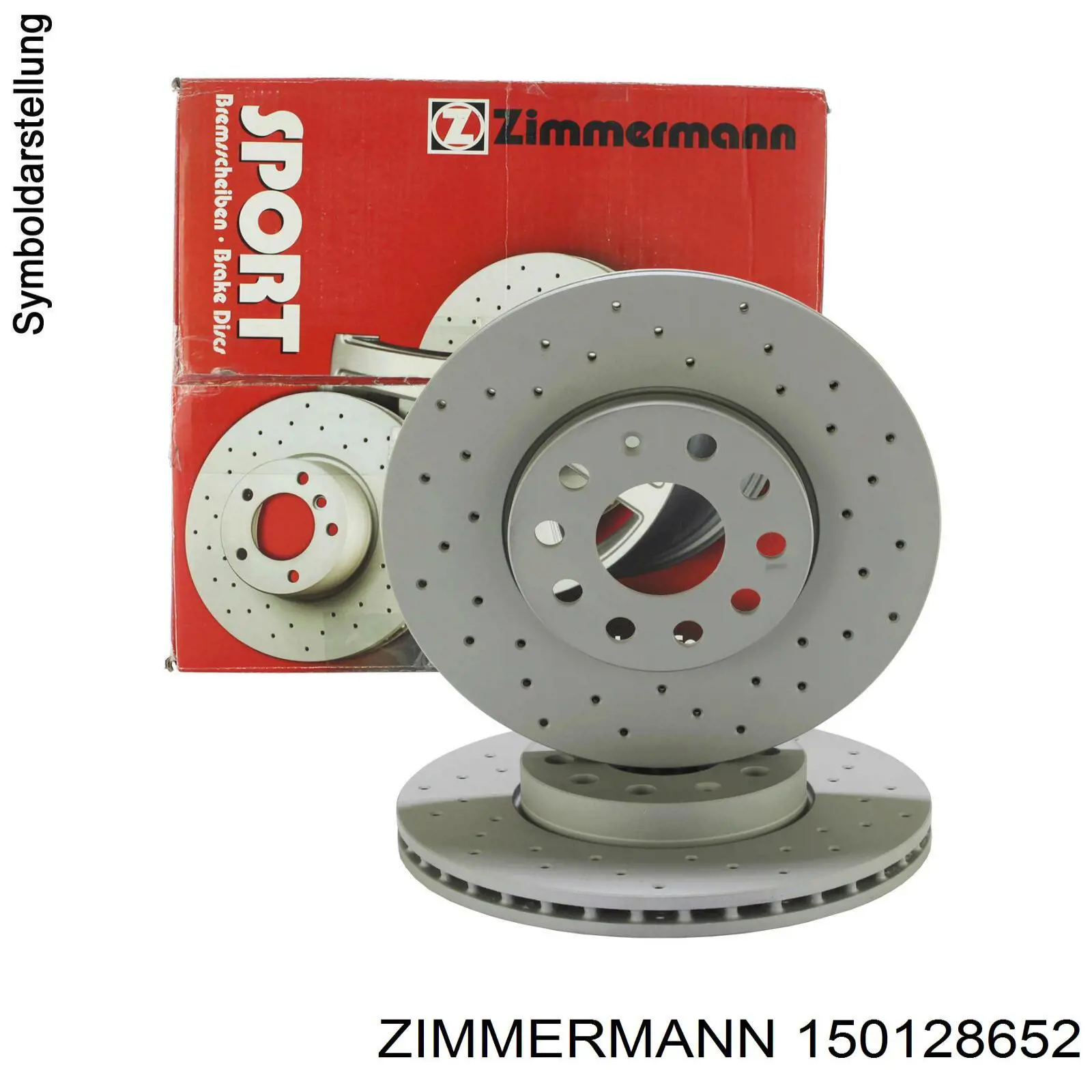 Disco de freno trasero 150128652 Zimmermann