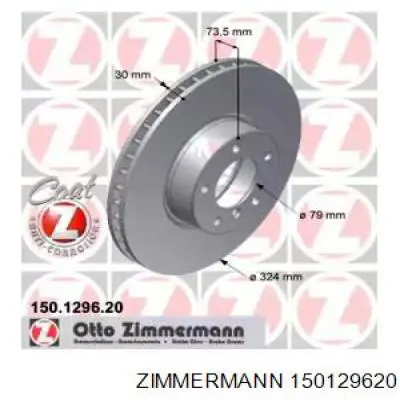 Disco de freno 150129620 Zimmermann