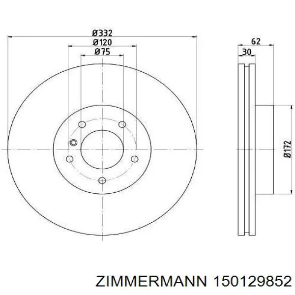 Comprar 150129852 Zimmermann Freno de disco delantero
