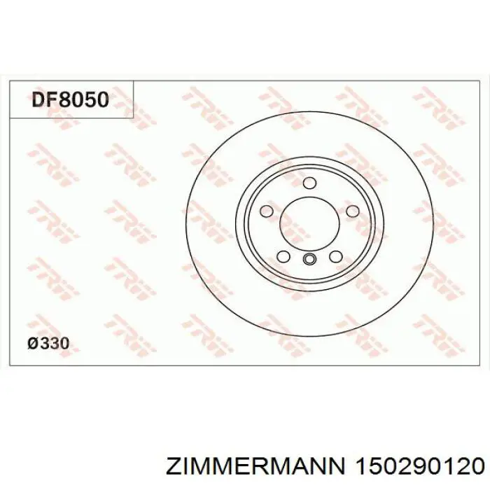 150290120 Zimmermann disco de freno delantero