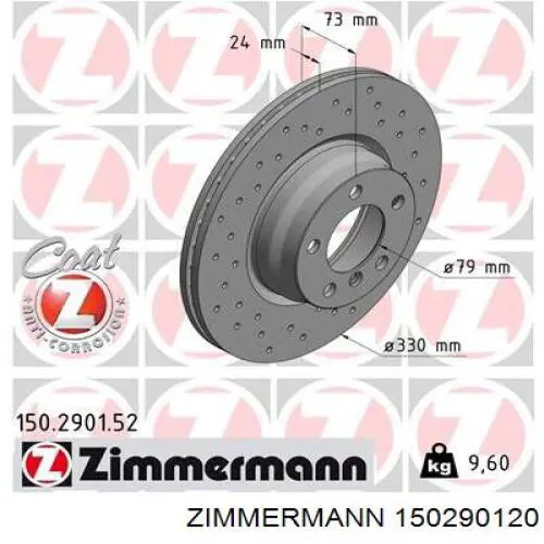 Comprar 150290120 Zimmermann Freno de disco delantero