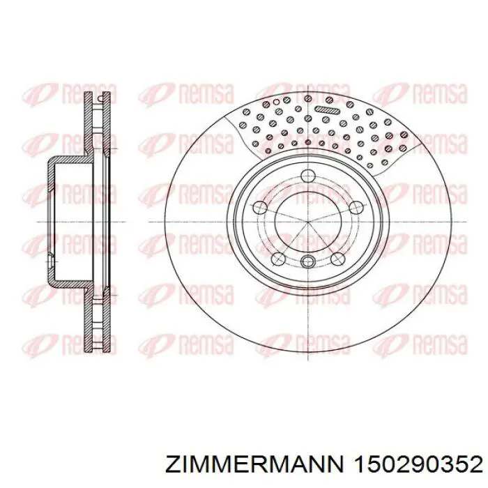 Disco de freno 150290352 Zimmermann