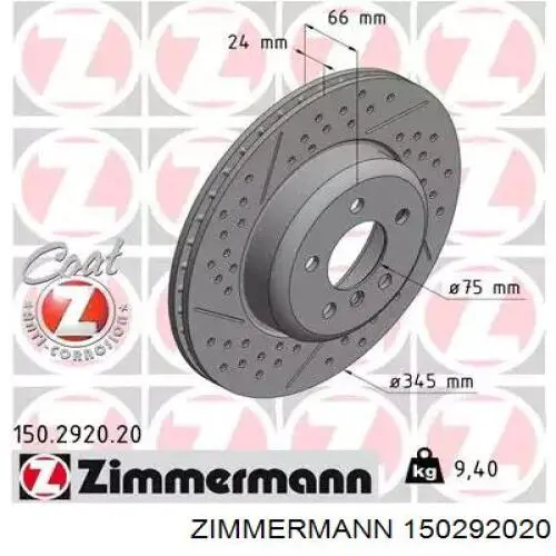 Comprar 150292020 Zimmermann Disco de freno trasero
