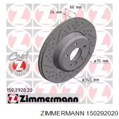 Comprar 150292020 Zimmermann Disco de freno trasero